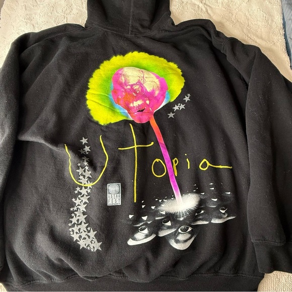 Astroworld Festival 2021 merch Utopia hoodie Large Vintage flax - Picture 2 of 4
